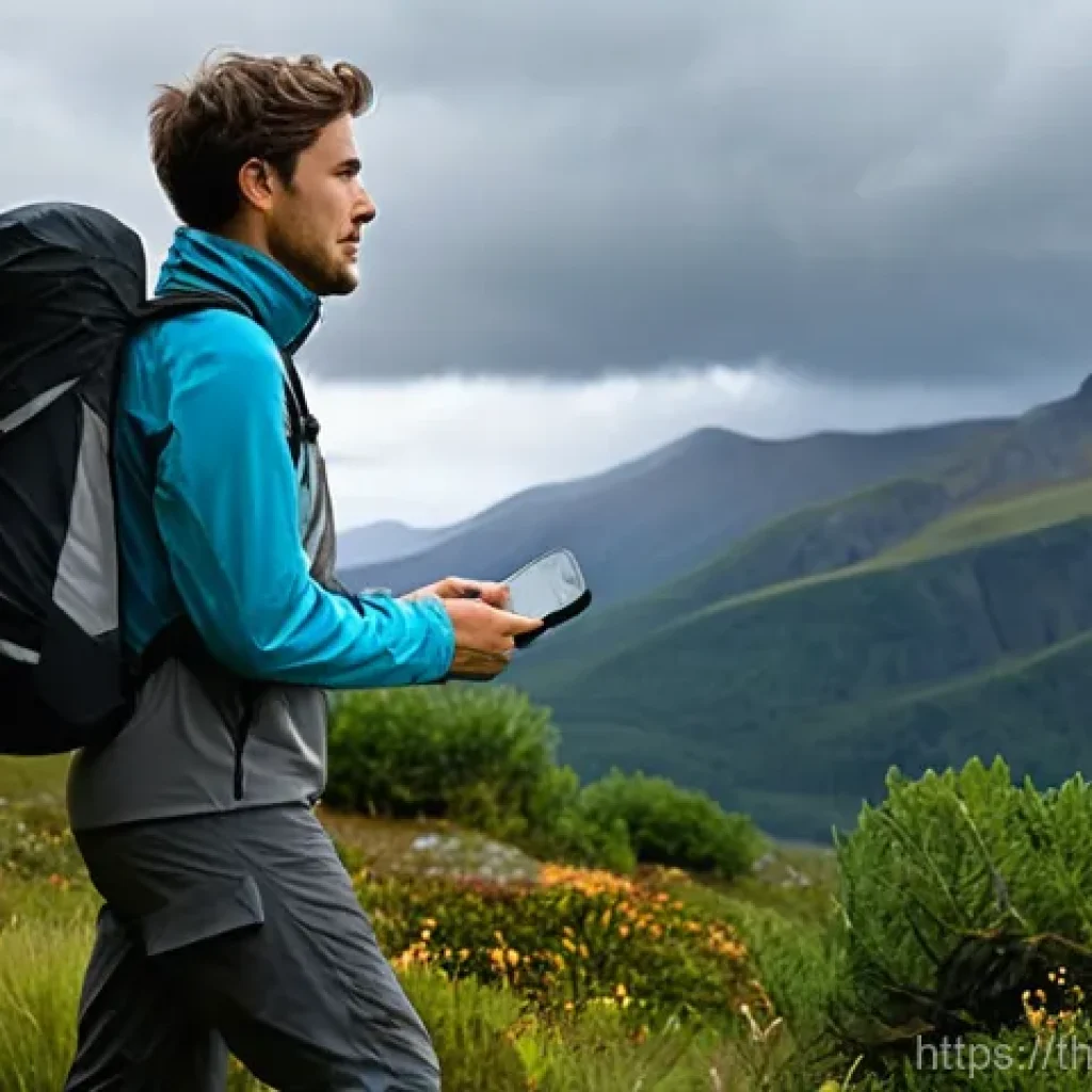 장거리 하이킹 중 날씨 변화 대응 방법 - **Prompt 1: Weather Wisdom and Nature's Whisper**
"A lone hiker, male or female, in their late 2...